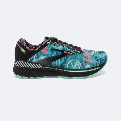 Zapatillas Running Brooks Adrenaline GTS 22 Mujer Negras/Verde/Rosas | HQC786531