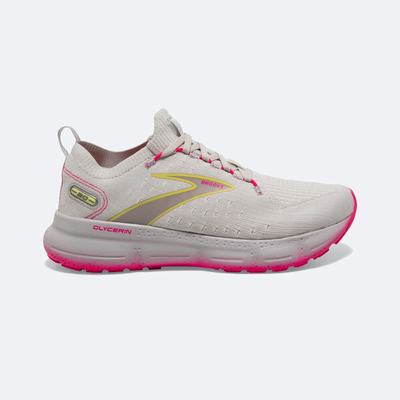 Zapatillas Running Brooks Glycerin StealthFit 20 Mujer Gris/Amarillo/Rosas | VBZ456870