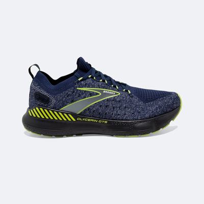 Zapatillas Running Brooks Glycerin StealthFit GTS 20 Hombre Azules/Verde Claro | XHG517384