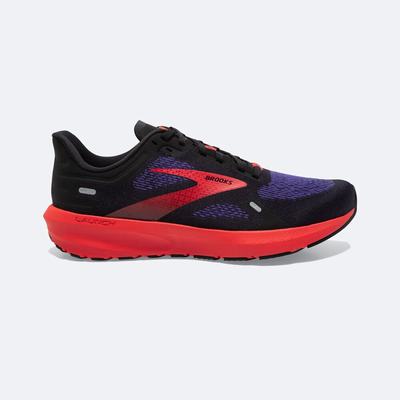 Zapatillas Running Brooks Launch 9 Hombre Negras/Azules Oscuro/Rojas | LWV027684