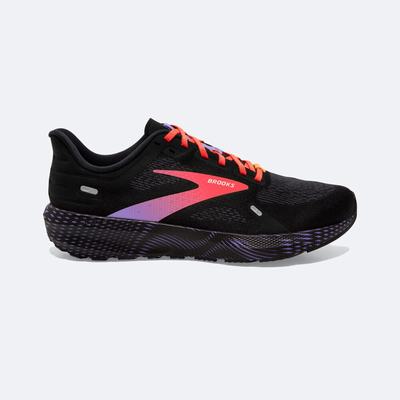 Zapatillas Running Brooks Launch 9 Mujer Negras/Coral/Moradas | HAI809546