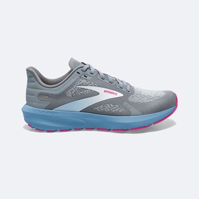 Zapatillas Running Brooks Launch 9 Mujer Gris/Azules/Rosas | JKN574210