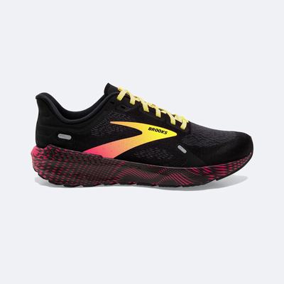 Zapatillas Running Brooks Launch GTS 9 Hombre Negras/Rosas/Amarillo | LMR752934