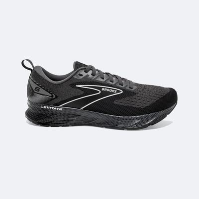 Zapatillas Running Brooks Levitate 6 Hombre Negras/Blancas | DLO647531