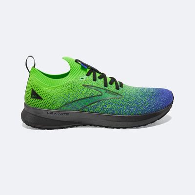 Zapatillas Running Brooks Levitate StealthFit 5 Hombre Verde/Negras/Azules | MHB941873