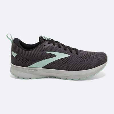 Zapatillas Running Brooks Revel 5 Mujer Negras/Verde | EKX380576