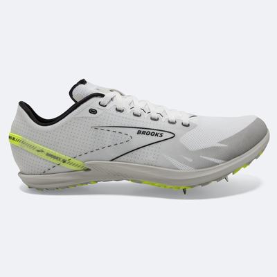 Zapatillas de Clavos Brooks Draft XC Hombre Blancas/Negras | QBV271534