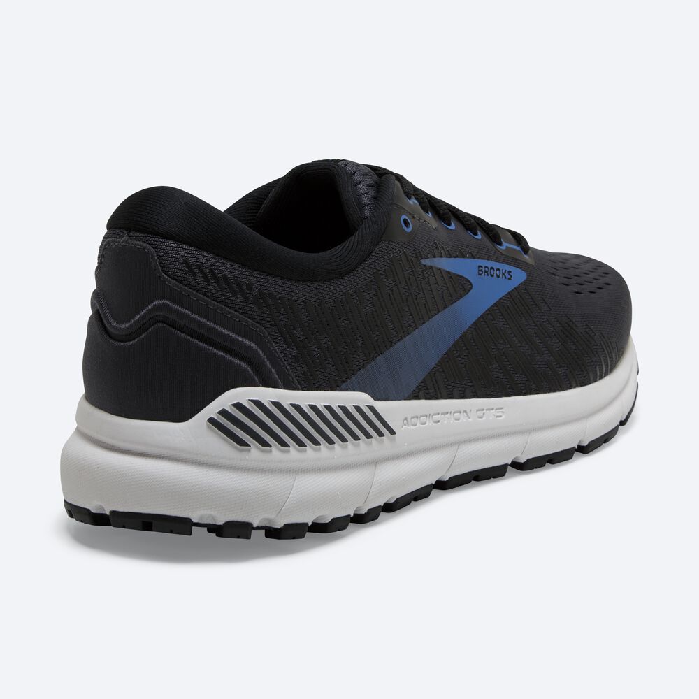 Zapatillas Running Brooks Addiction GTS 15 Hombre Negras/Azules | LVS962105