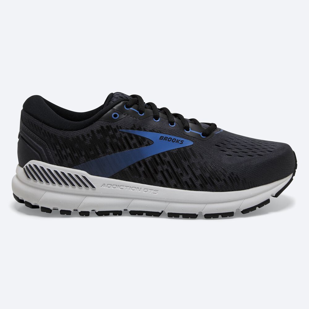 Zapatillas Running Brooks Addiction GTS 15 Hombre Negras/Azules | LVS962105