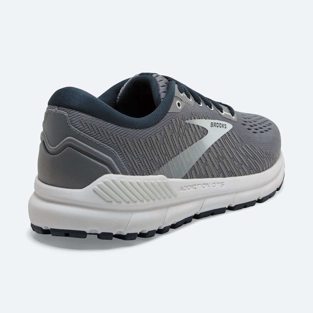 Zapatillas Running Brooks Addiction GTS 15 Mujer Gris/Azul Marino/Turquesa Claro | NAI395046