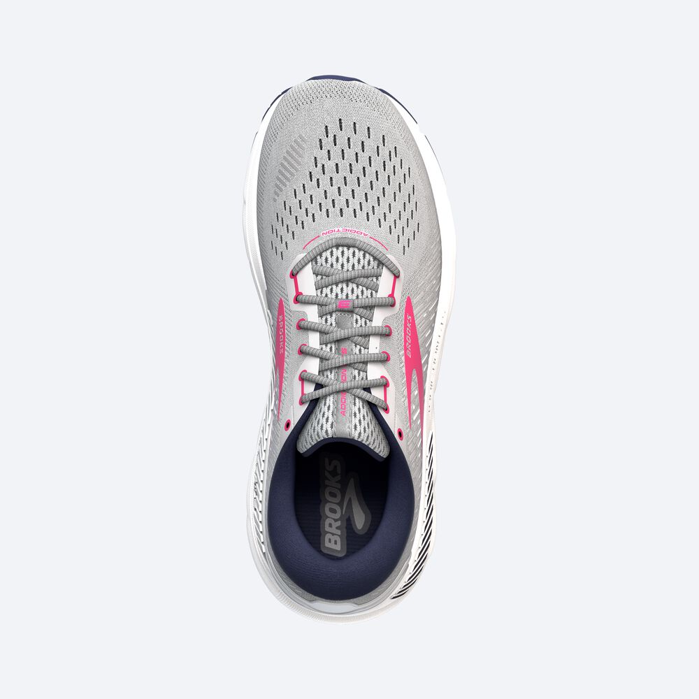 Zapatillas Running Brooks Addiction GTS 15 Mujer Gris/Azul Marino/Rosas | UPY583196