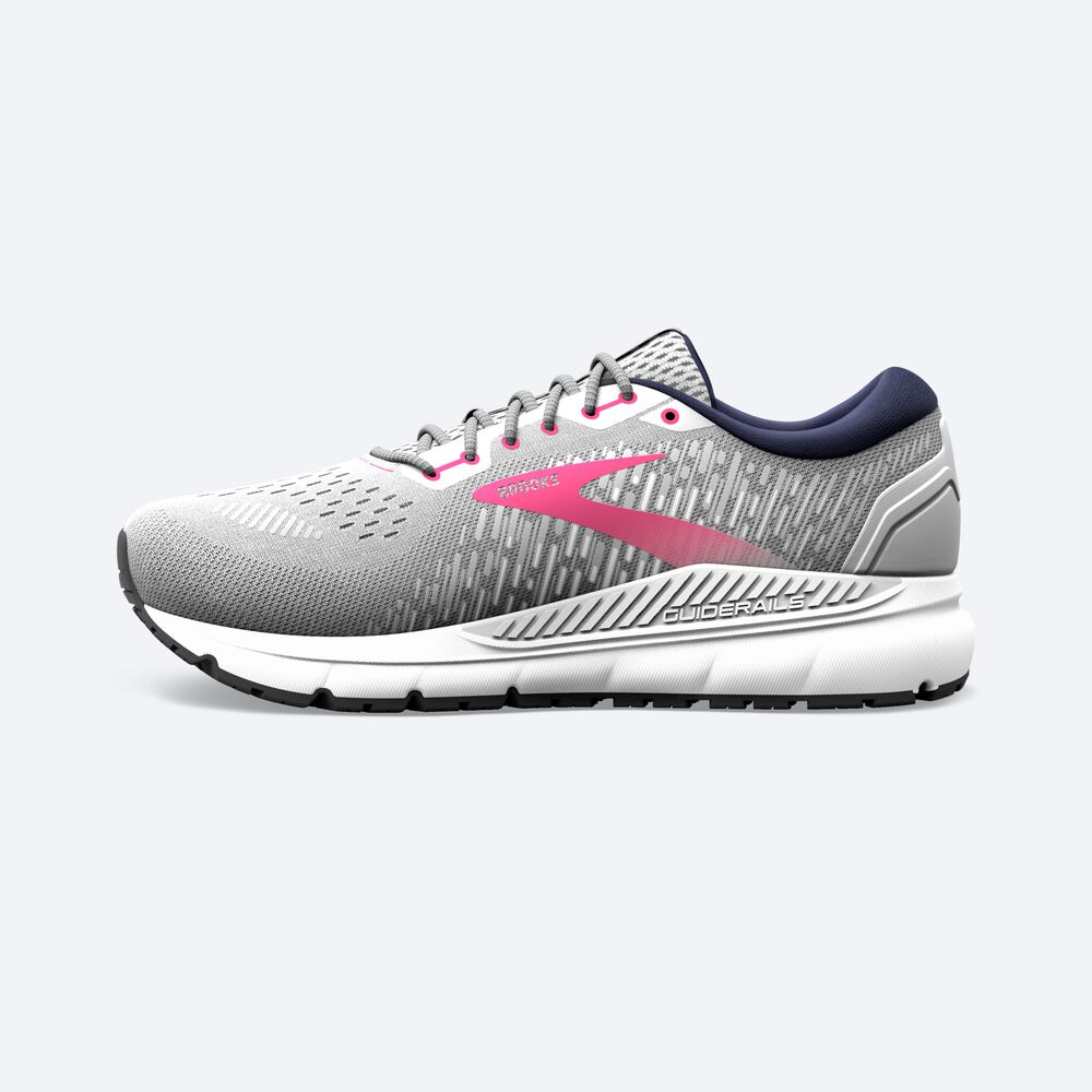 Zapatillas Running Brooks Addiction GTS 15 Mujer Gris/Azul Marino/Rosas | UPY583196