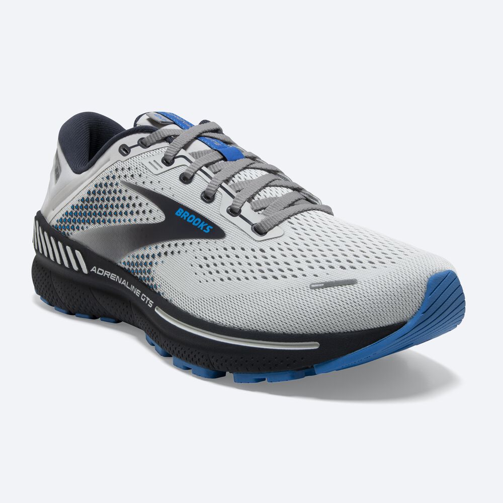 Zapatillas Running Brooks Adrenaline GTS 22 Hombre Gris/Azules | BEA509381