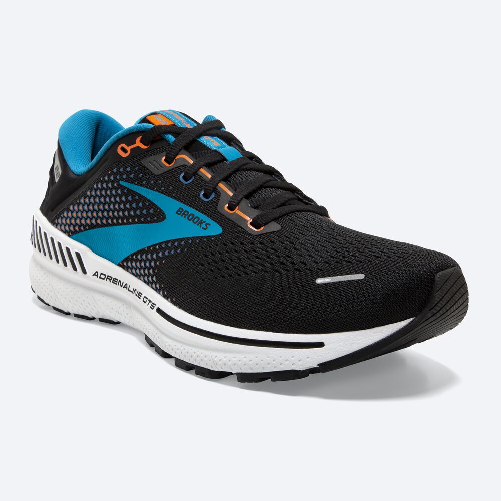 Zapatillas Running Brooks Adrenaline GTS 22 Hombre Negras/Azules/Naranjas | GLR913025