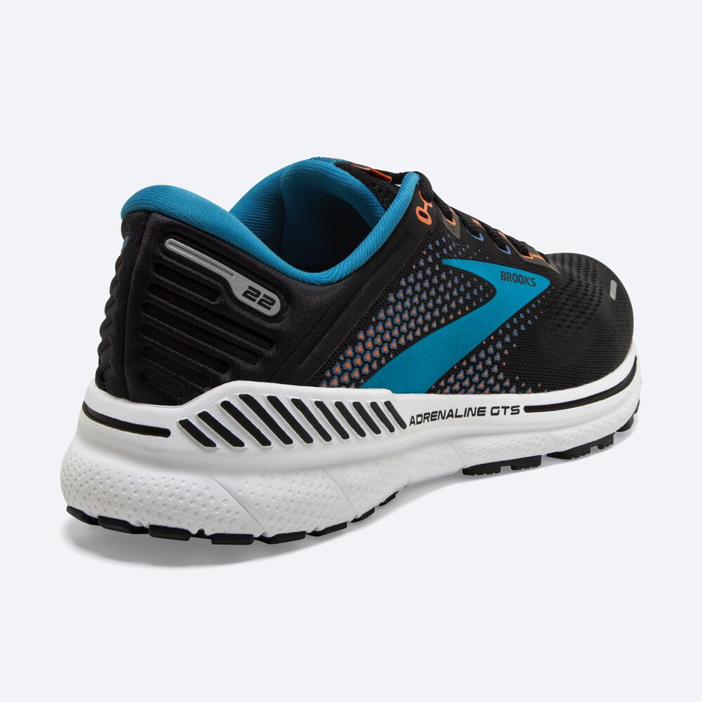 Zapatillas Running Brooks Adrenaline GTS 22 Hombre Negras/Azules/Naranjas | GLR913025