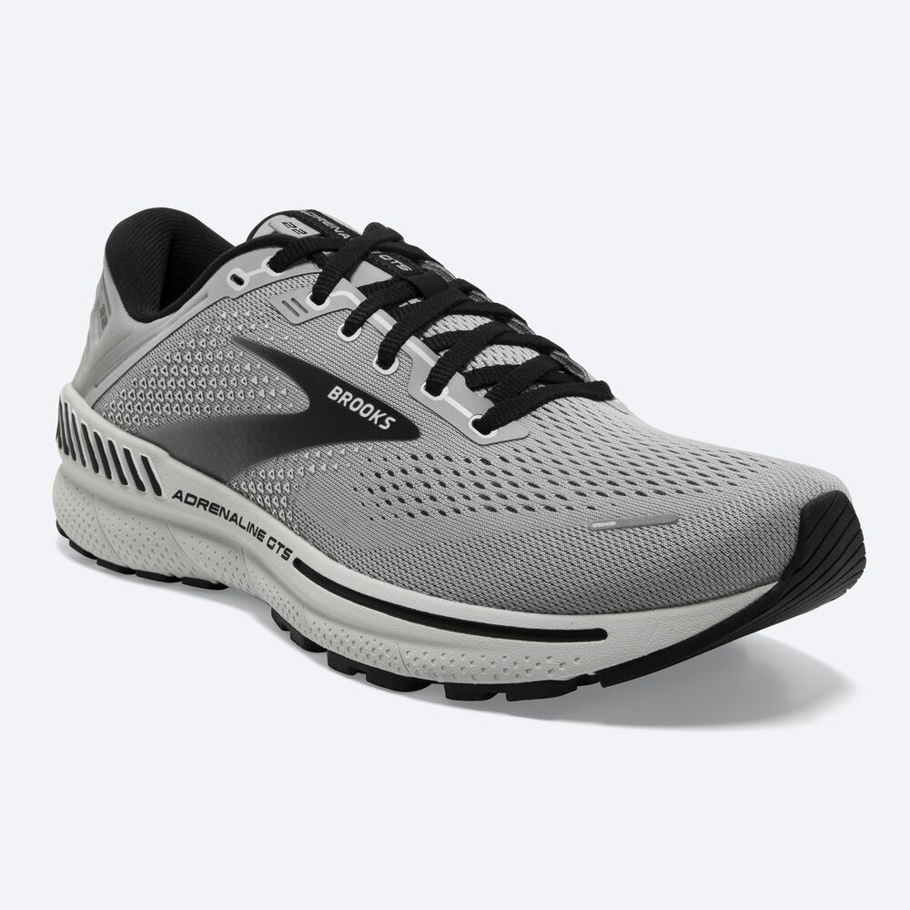 Zapatillas Running Brooks Adrenaline GTS 22 Hombre Gris/Negras | HWK495836