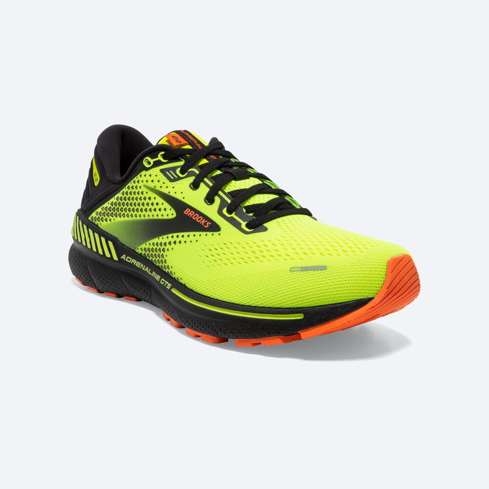 Zapatillas Running Brooks Adrenaline GTS 22 Hombre Amarillo/Negras | JLS926538