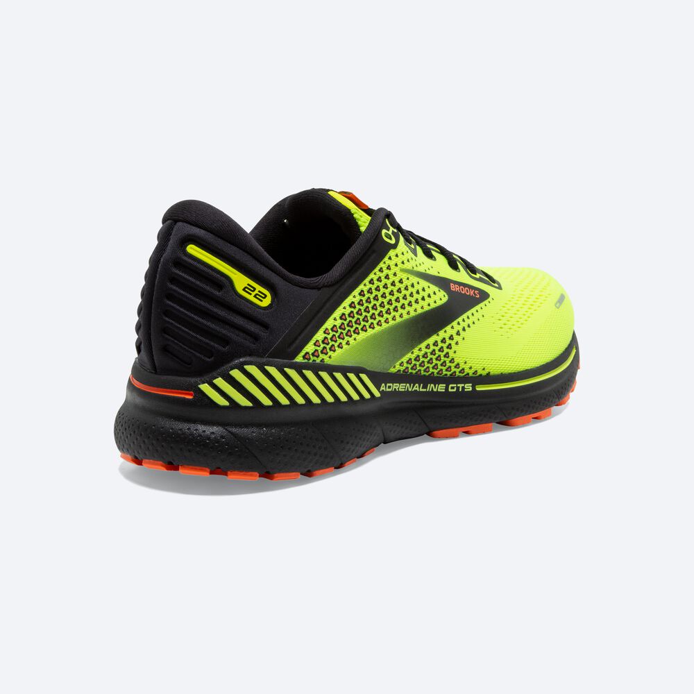 Zapatillas Running Brooks Adrenaline GTS 22 Hombre Amarillo/Negras | JLS926538