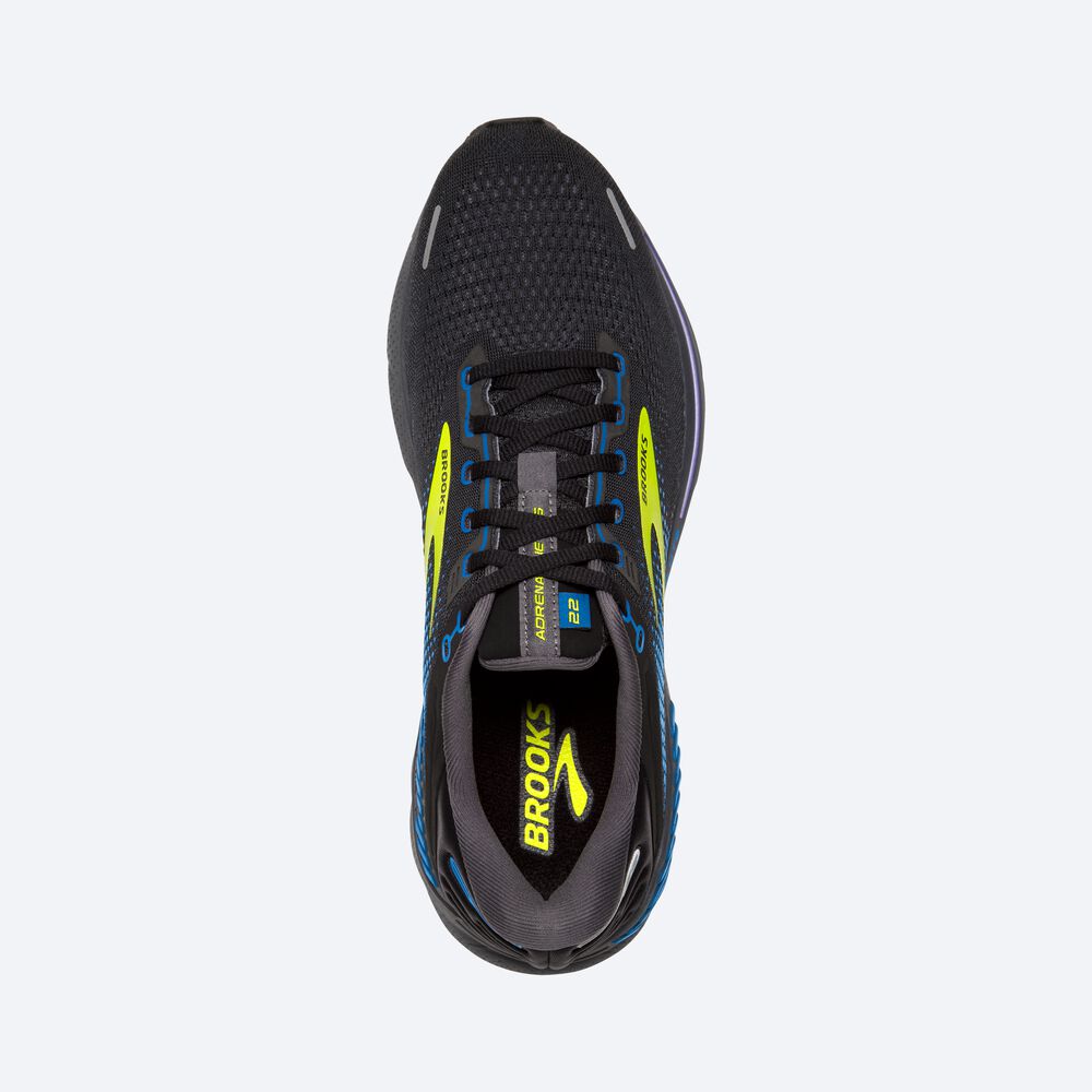 Zapatillas Running Brooks Adrenaline GTS 22 Hombre Negras/Azules | NFS602714