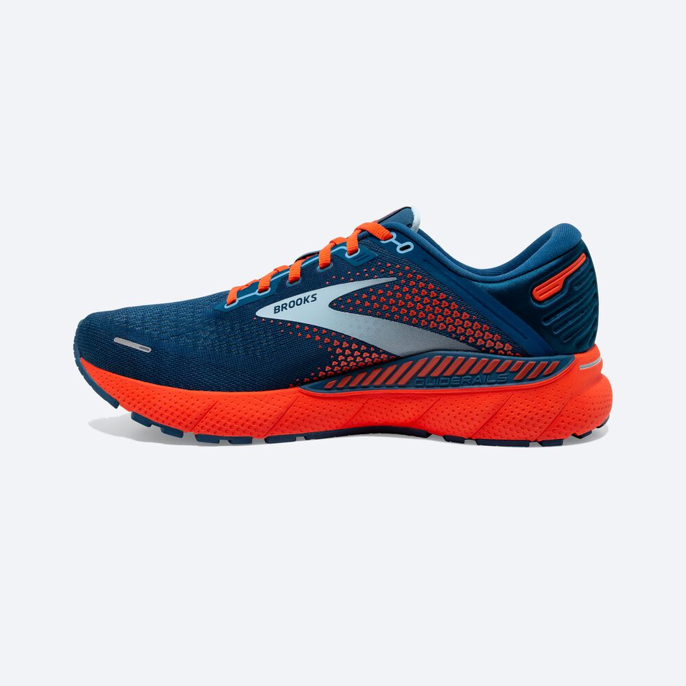 Zapatillas Running Brooks Adrenaline GTS 22 Hombre Azules/Azules Claro/Naranjas | QVJ863150