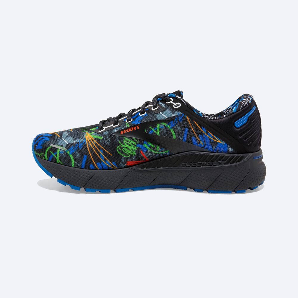 Zapatillas Running Brooks Adrenaline GTS 22 Hombre Negras/Azules/Rosas | TNR810495