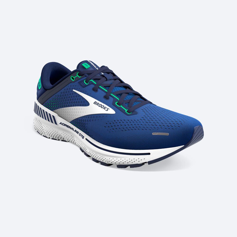 Zapatillas Running Brooks Adrenaline GTS 22 Hombre Azules/Verde | UXZ235187