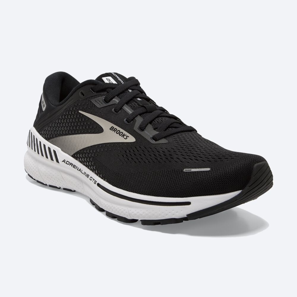 Zapatillas Running Brooks Adrenaline GTS 22 Hombre Negras/Plateadas/Gris Oscuro | ZJQ089362