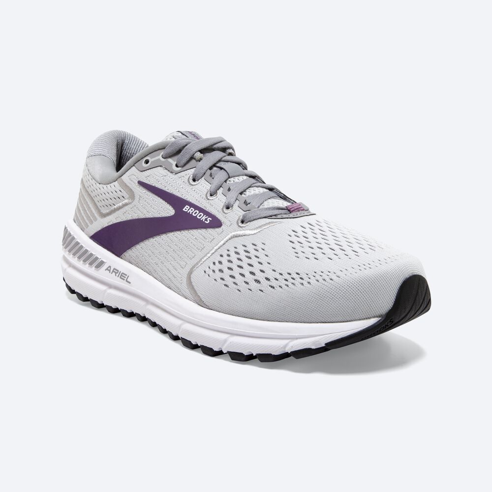 Zapatillas Running Brooks Ariel '20 Mujer Gris/Moradas | JVH704295