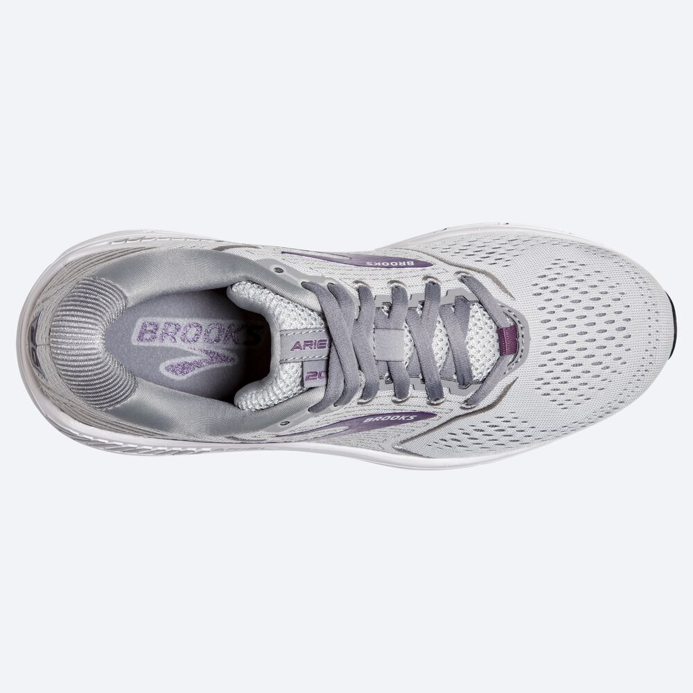 Zapatillas Running Brooks Ariel '20 Mujer Gris/Moradas | JVH704295