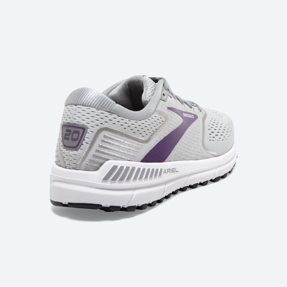 Zapatillas Running Brooks Ariel '20 Mujer Gris/Moradas | JVH704295