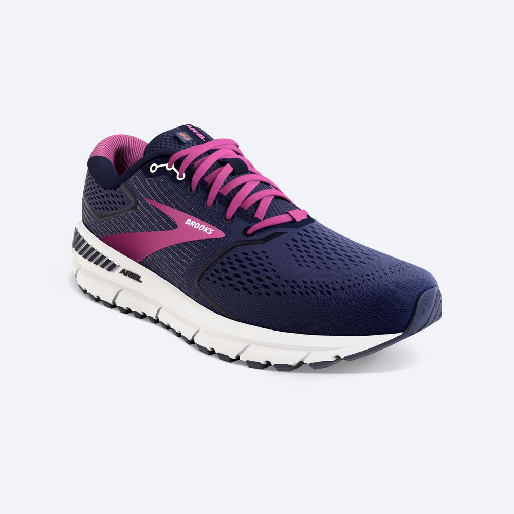 Zapatillas Running Brooks Ariel '20 Mujer Azul Marino/Blancas | UDL324957