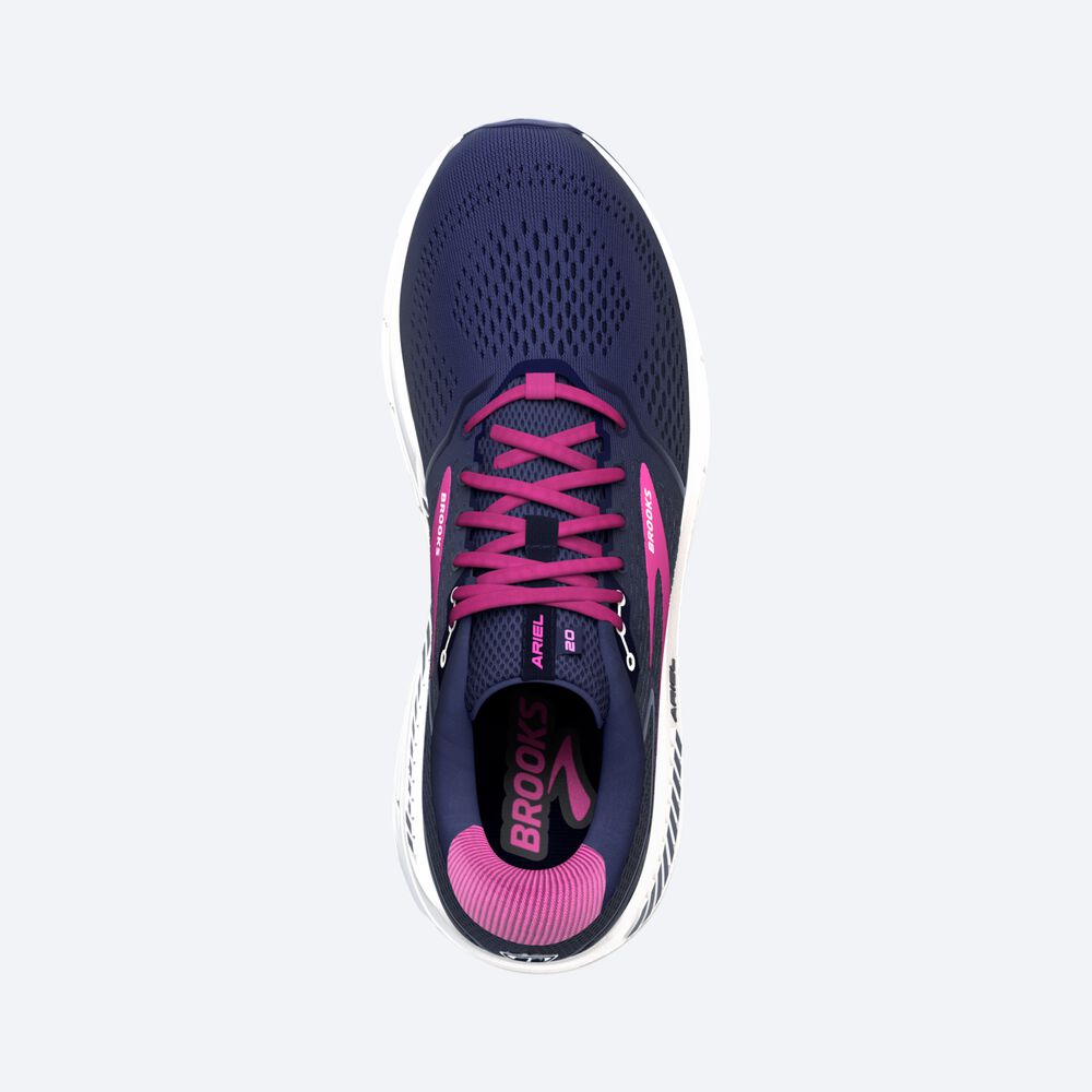 Zapatillas Running Brooks Ariel '20 Mujer Azul Marino/Blancas | UDL324957