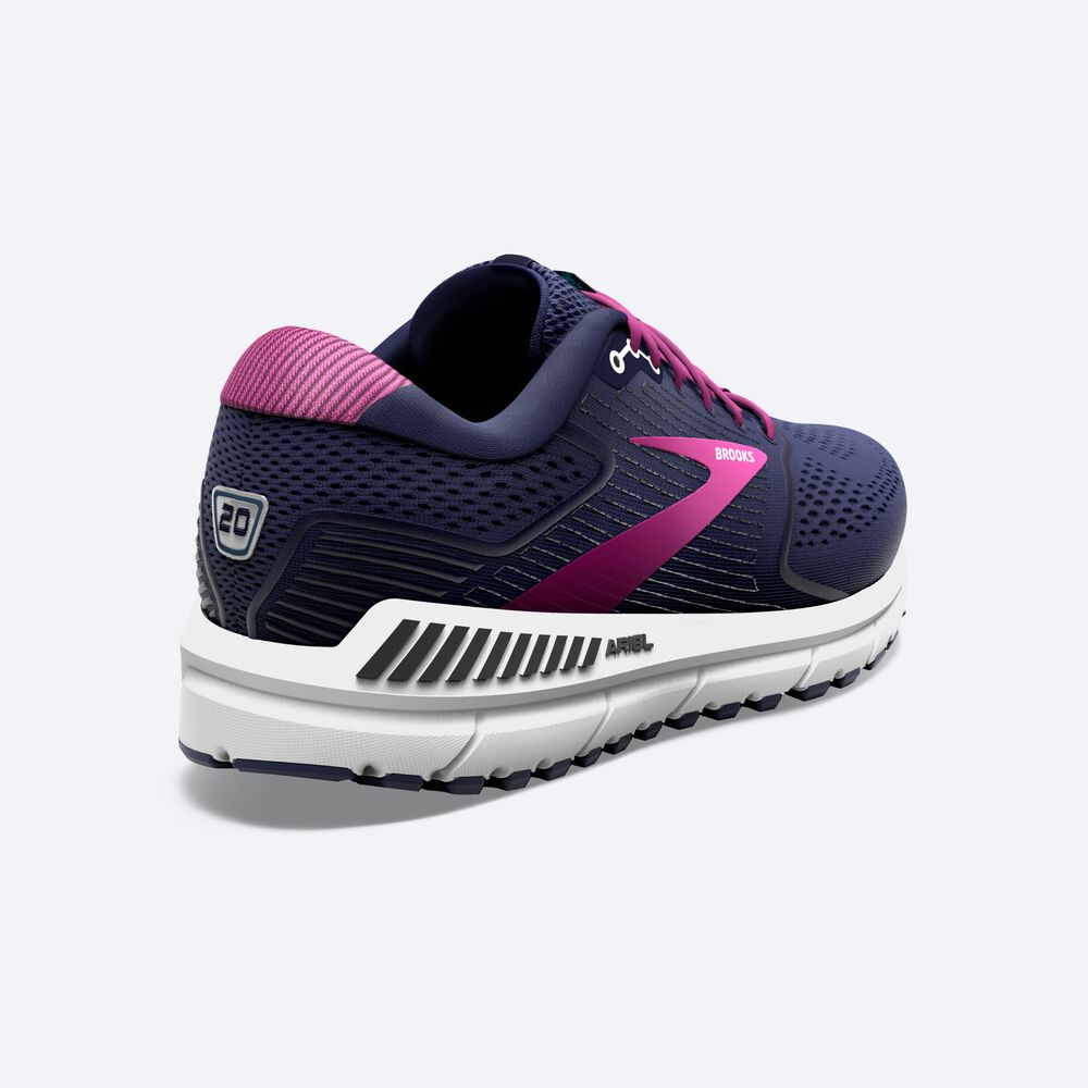 Zapatillas Running Brooks Ariel '20 Mujer Azul Marino/Blancas | UDL324957