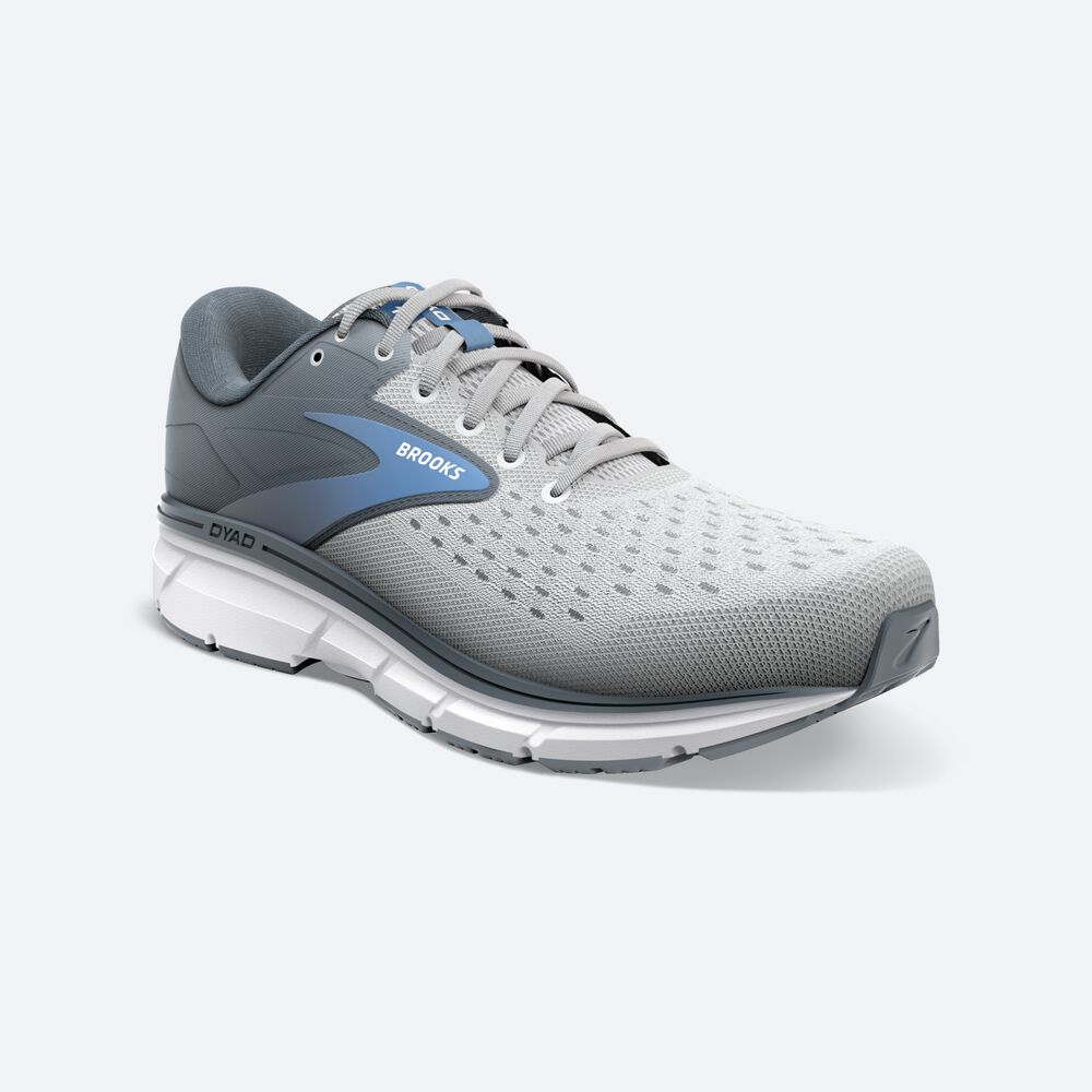 Zapatillas Running Brooks Dyad 11 Mujer Gris/Blancas/Azules | MGX634190