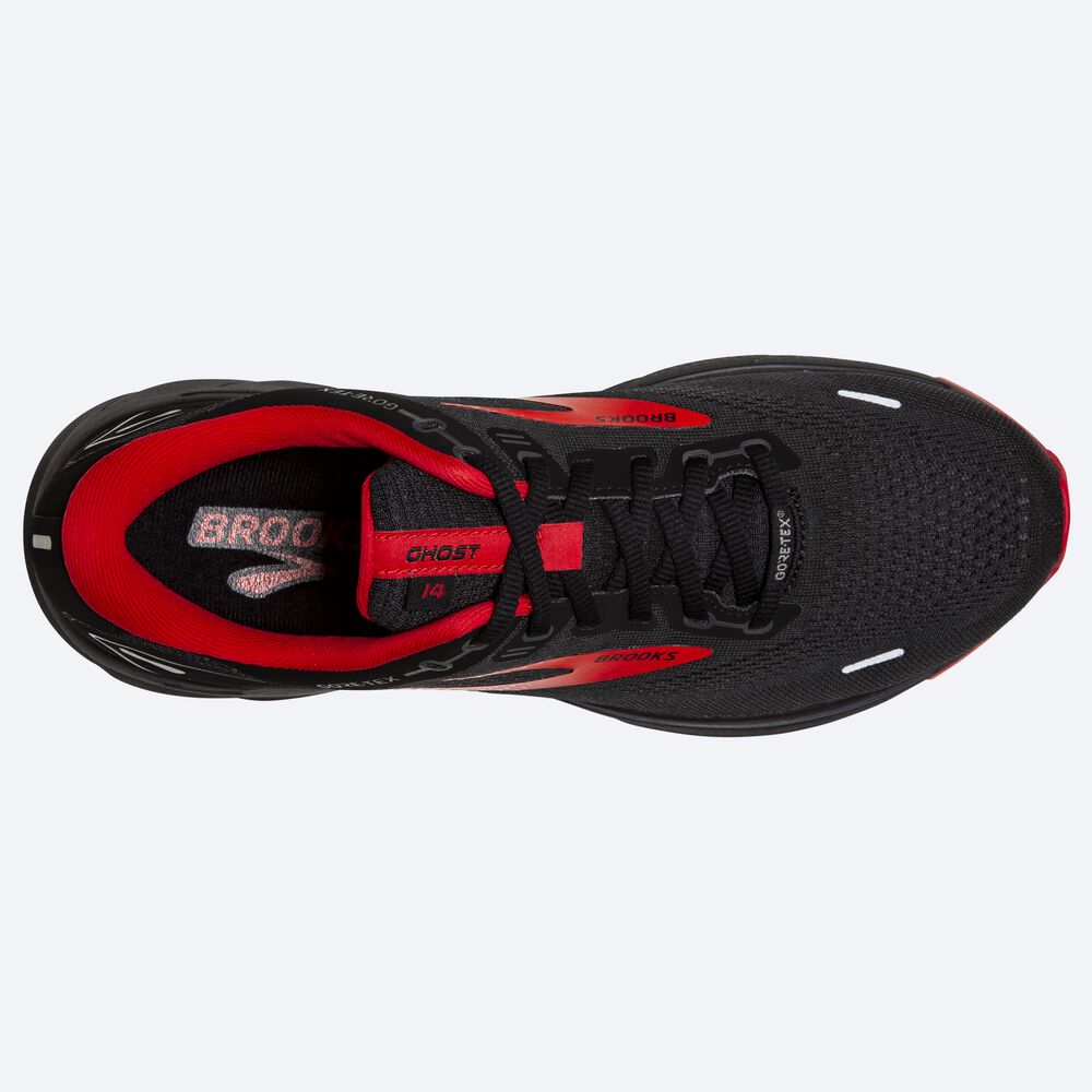 Zapatillas Running Brooks Ghost 14 GTX Hombre Negras/Rojas | HRE742950