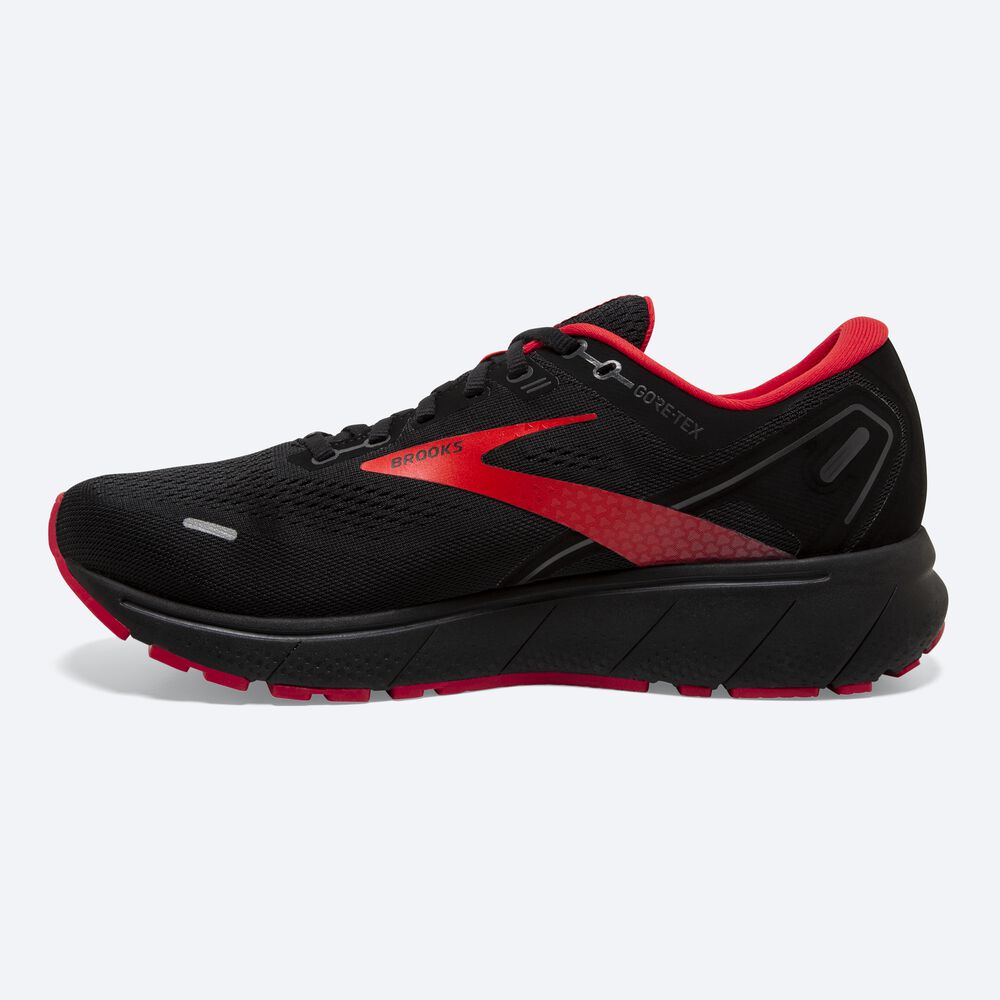 Zapatillas Running Brooks Ghost 14 GTX Hombre Negras/Rojas | HRE742950