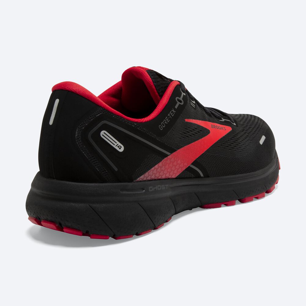 Zapatillas Running Brooks Ghost 14 GTX Hombre Negras/Rojas | HRE742950