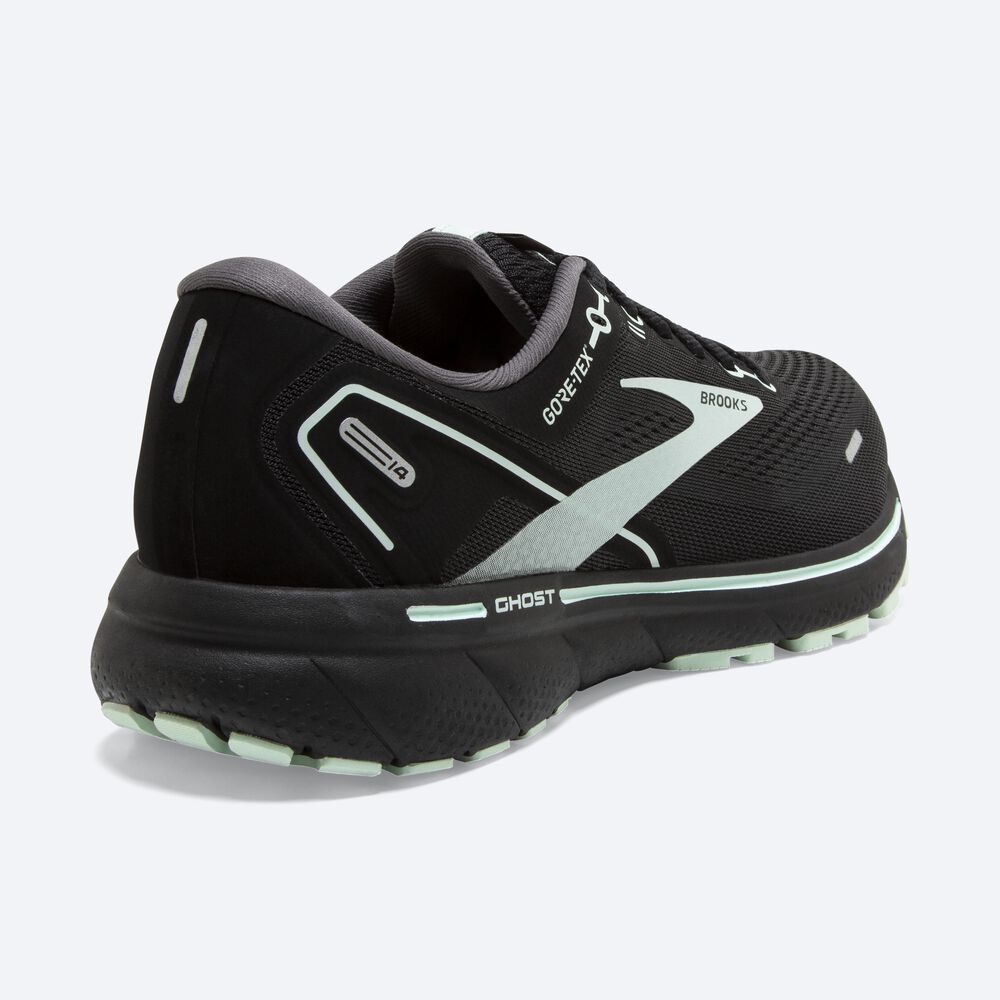 Zapatillas Running Brooks Ghost 14 GTX Mujer Negras/Turquesa Claro | BZE431829