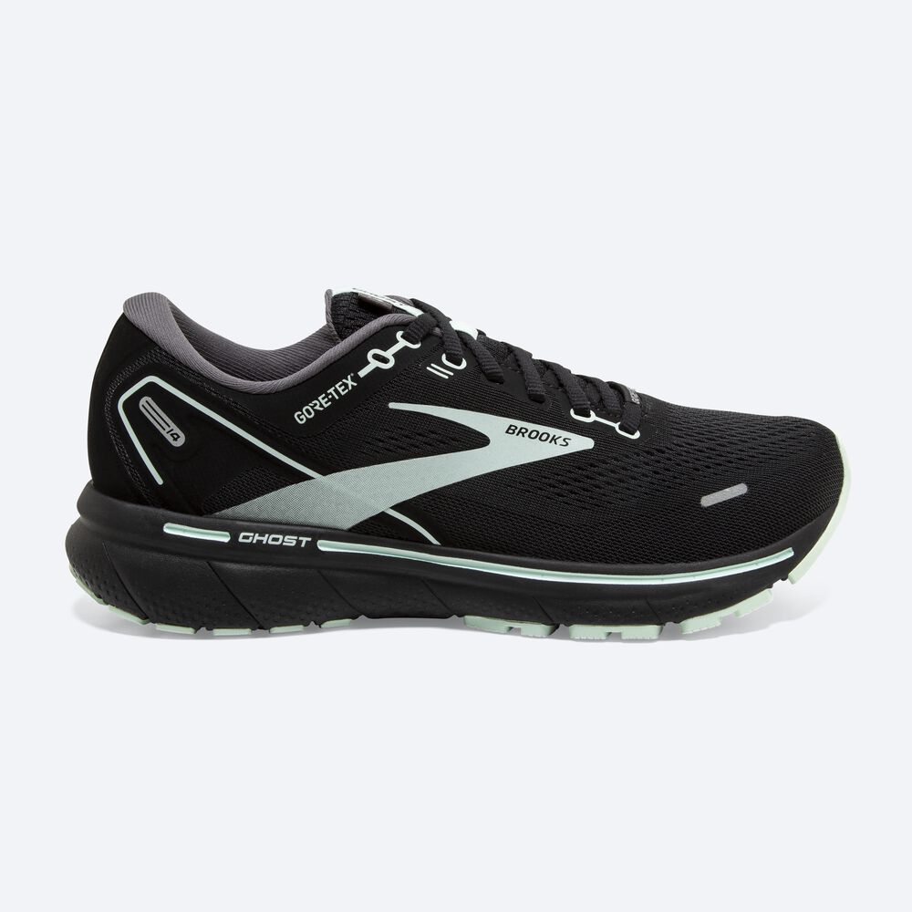 Zapatillas Running Brooks Ghost 14 GTX Mujer Negras/Turquesa Claro | BZE431829