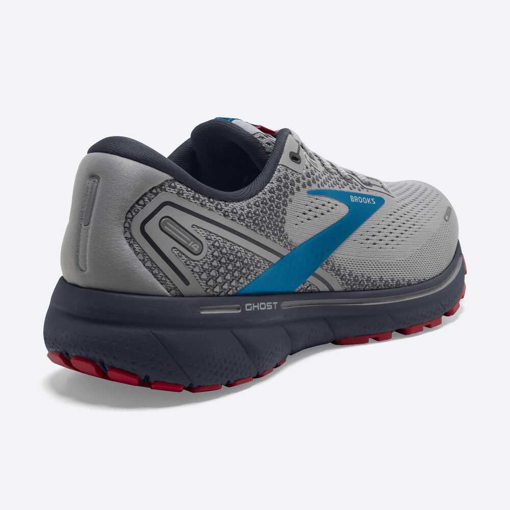 Zapatillas Running Brooks Ghost 14 Hombre Gris/Azules/Rojas | JDQ197268