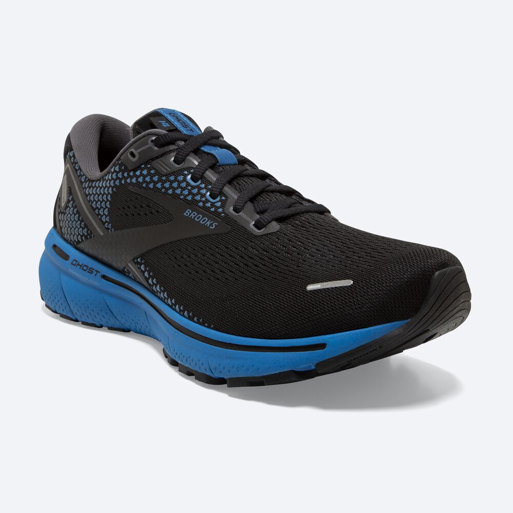 Zapatillas Running Brooks Ghost 14 Hombre Negras/Azules | XIF794205