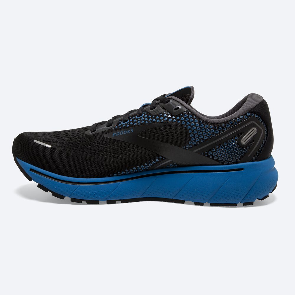 Zapatillas Running Brooks Ghost 14 Hombre Negras/Azules | XIF794205