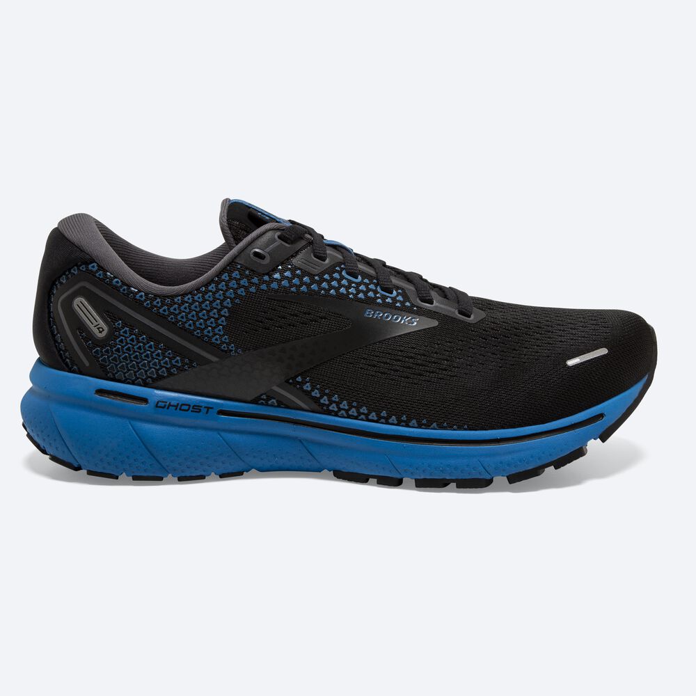 Zapatillas Running Brooks Ghost 14 Hombre Negras/Azules | XIF794205