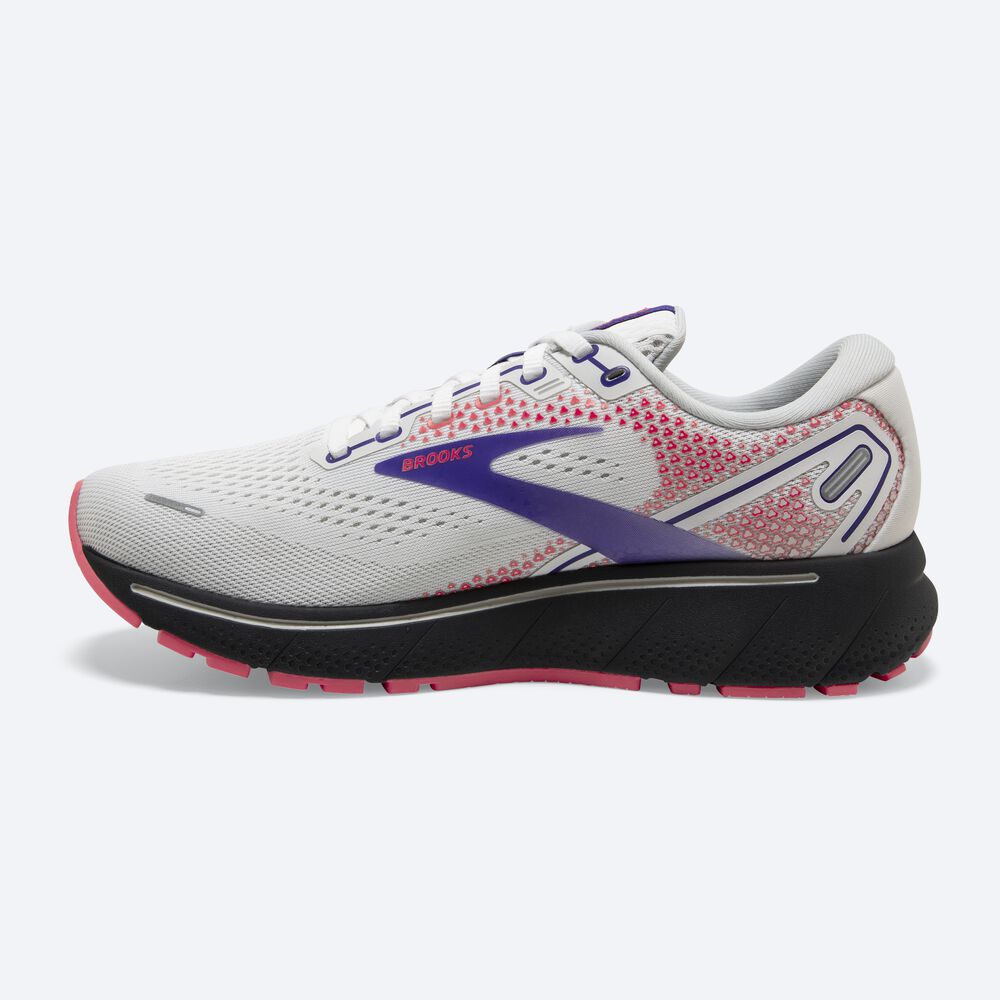 Zapatillas Running Brooks Ghost 14 Mujer Blancas/Moradas/Coral | CFT392780