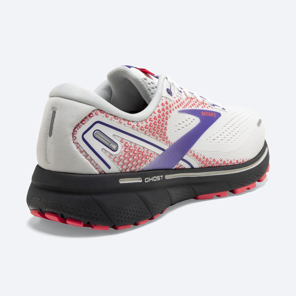 Zapatillas Running Brooks Ghost 14 Mujer Blancas/Moradas/Coral | CFT392780