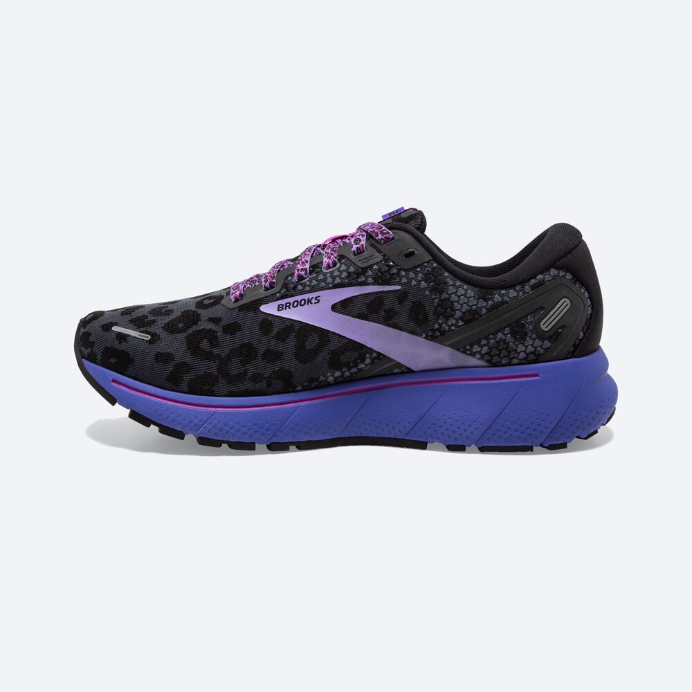 Zapatillas Running Brooks Ghost 14 Mujer Negras/Moradas | FWB902678