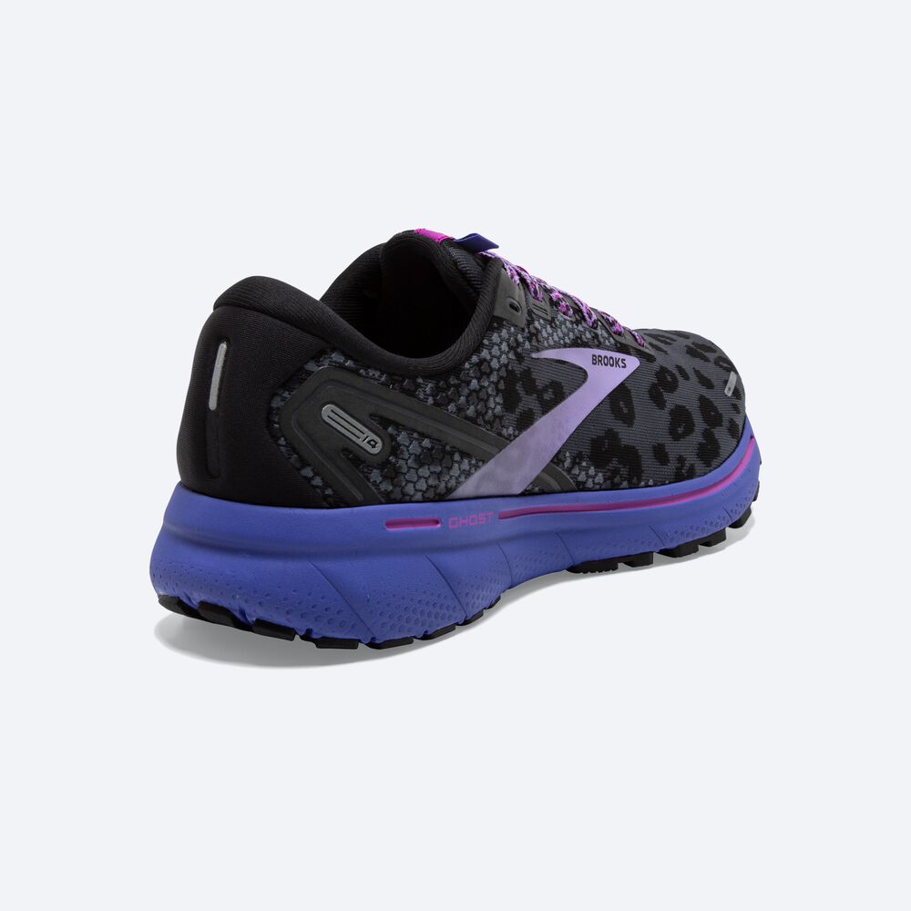 Zapatillas Running Brooks Ghost 14 Mujer Negras/Moradas | FWB902678