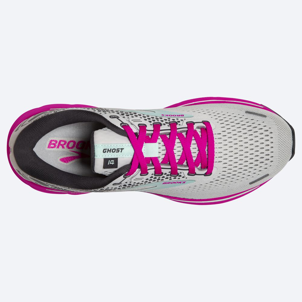 Zapatillas Running Brooks Ghost 14 Mujer Gris/Verde/Rosas | MRD741298