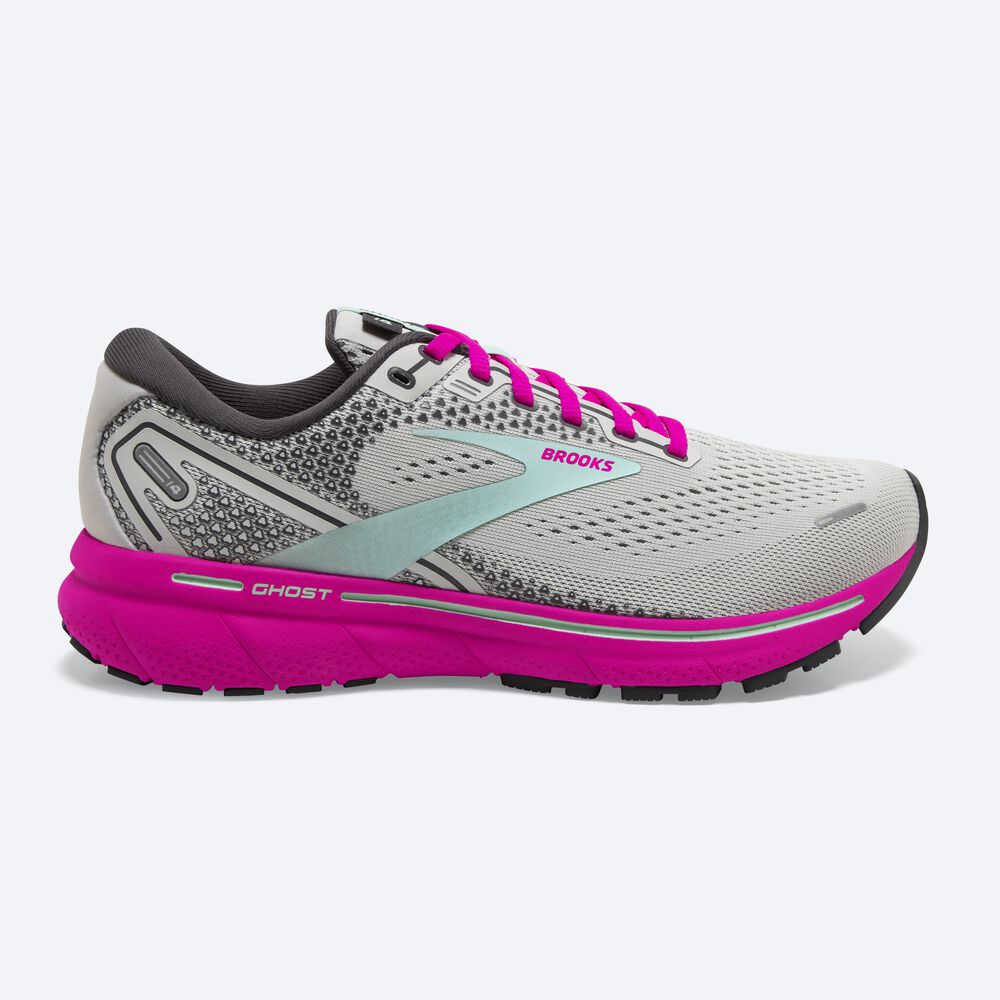 Zapatillas Running Brooks Ghost 14 Mujer Gris/Verde/Rosas | MRD741298