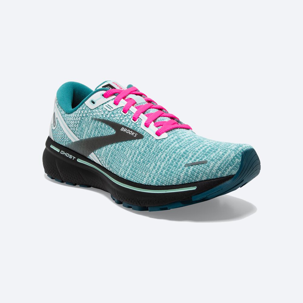 Zapatillas Running Brooks Ghost 14 Mujer Blancas/Negras/Azules | ONF891437